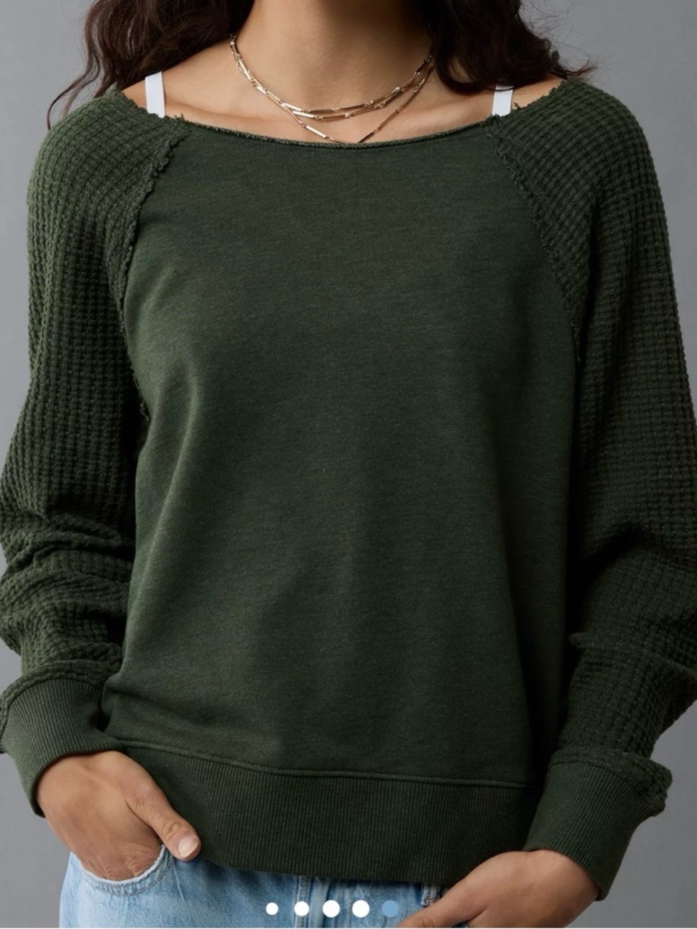 AE Mixed Knit Sweatshirt